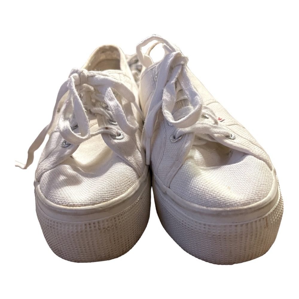 Superga Platform Sneakers White‎ Canvas Women’s 7.5 - Picture 13 of 13